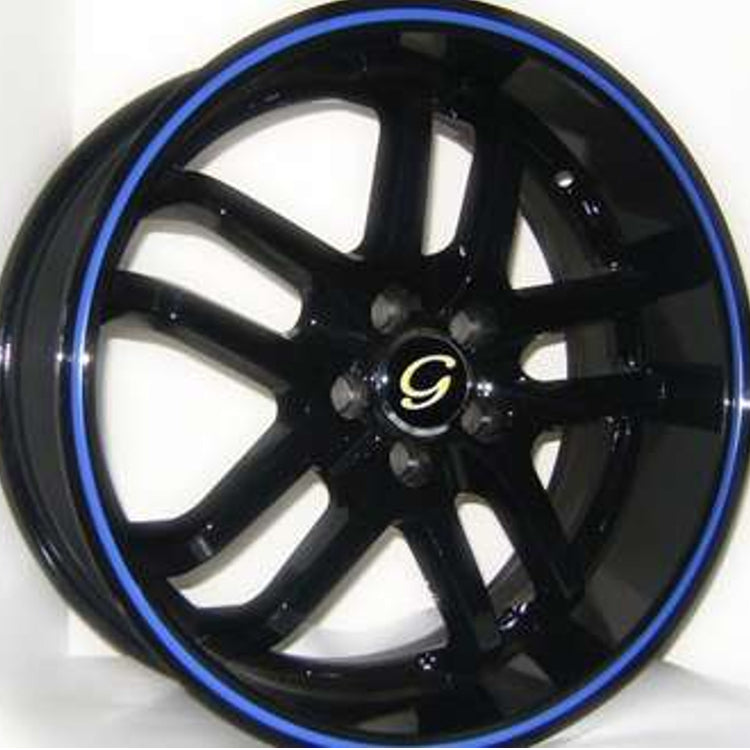 G-Line G817 Gloss Black with a Blue Lip Ring