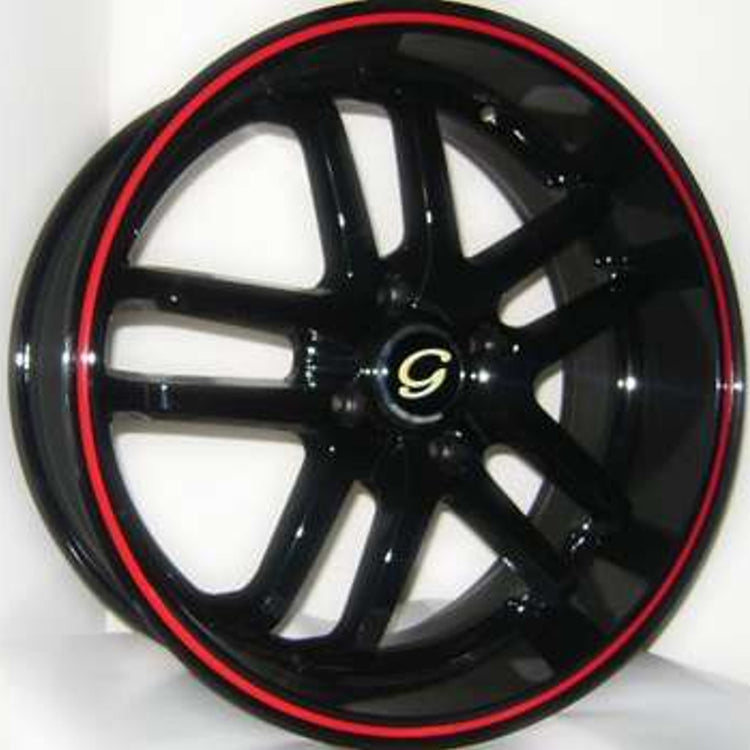 G-Line G817 Gloss Black with a Red Lip Ring