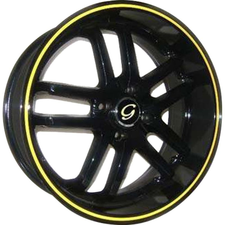 G-Line G817 Gloss Black with a Yellow Lip Ring