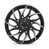 DUB 1PC G.O.A.T 26x10 +25mm Gloss Black with Machined Spokes