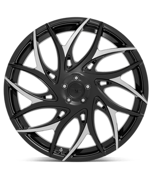 DUB 1PC G.O.A.T 24x10 +30 Gloss Black with Machined Spoke Accents
