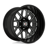 XD XD849 20x10 -18mm Gloss Black with Milled Spokes