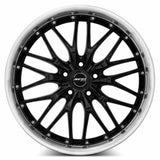 MRR GT1 19x8.5 Black Machine Lip premium Euro wheel