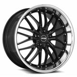 MRR GT1 18x9.5 Black Machine Lip premium Euro wheel