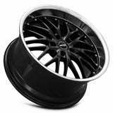 MRR GT1 18x9.5 Black Machine Lip premium Euro wheel