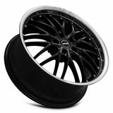MRR GT1 20x8.5 Black Machine Lip premium Euro wheel