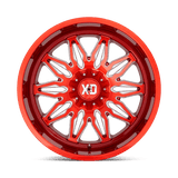 XD XD859 22x12 -44mm Candy Red with Milled Spokes