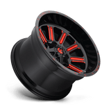 Fuel 1PC D621 HARDLINE 20x9 +20mm Gloss Black Red Tinted Clear