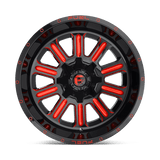 Fuel 1PC D621 HARDLINE 20x9 +1mm Gloss Black Red Tinted Clear (5x114.3 / 5x127)