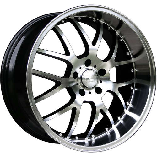 HD MSR Gloss Black with Machined Spoke Faces and Lip