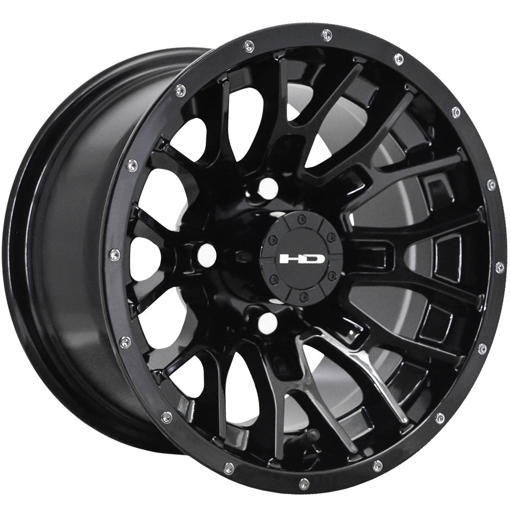HD RTC Gloss Black with Rivets Wheel