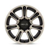Helo HE904 17x9 0mm Satin Black Machined Dark Tint
