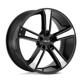 Helo HE899 18x8 +38 Satin Black Gloss Black Chrome Inserts premium wheel