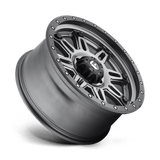 Fuel 1PC Hostage III 18x9 +1mm Matte Anthracite Gray with Matte Black Simulated Beadlock