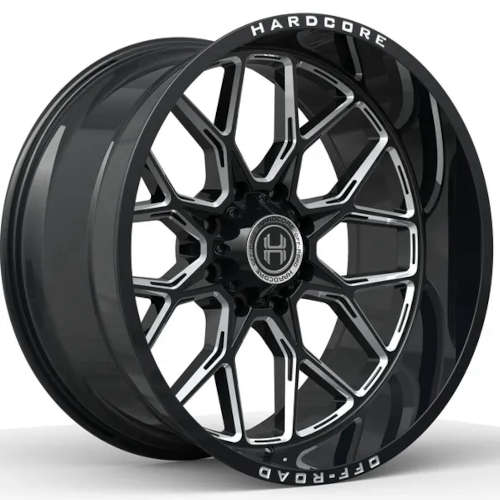 Hardcore Offroad HC104 Gloss Black with Milled Spoke Windows