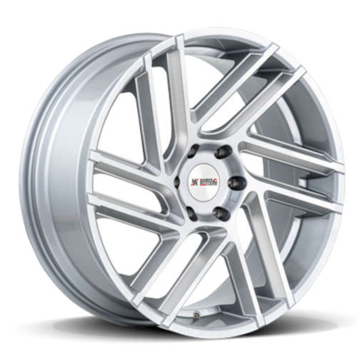 Heavy Hitters HF6 Platinum Silver with Milled Spoke Edges