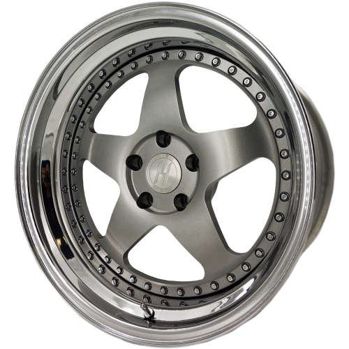 Heritage Imola 19x8.5 +45mm Gunmetal Gray with a Polished Lip – TFS Wheels
