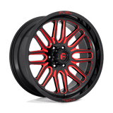 Fuel 1PC D663 IGNITE 22x12 -43mm Gloss Black Red Tinted Clear