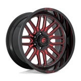 Fuel 1PC D663 IGNITE 22x12 -43mm Gloss Black Red Tinted Clear