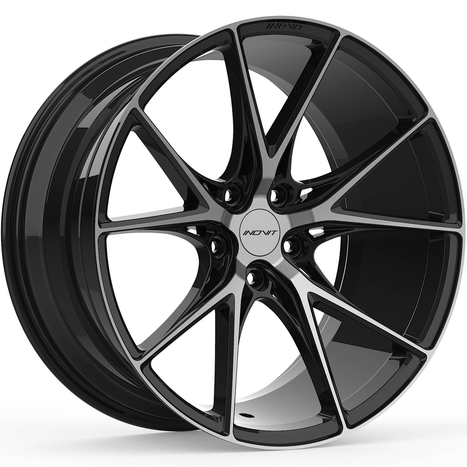 INOVIT Speed Satin Black with Machined Spoke Faces and Dark Tint Wheel