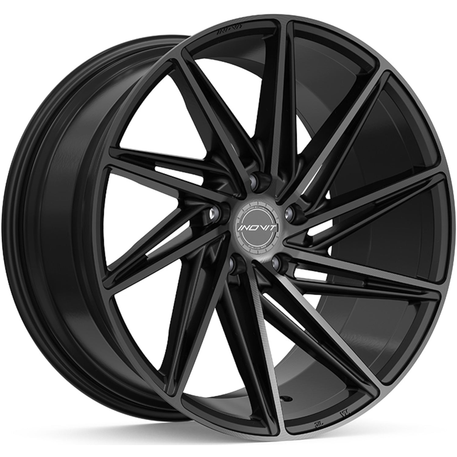 INOVIT Turbine II Satin Black with Machined Spoke Faces and Dark Tint