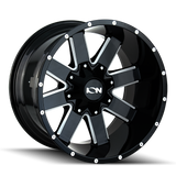 Ion 141 Gloss Black Milled wheel