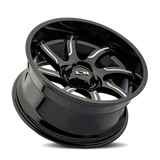 Ion 151 20x9 +18 Gloss Black Milled heavy-duty truck wheel