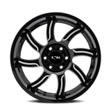 Ion 151 20x9 +18 Gloss Black Milled heavy-duty truck wheel