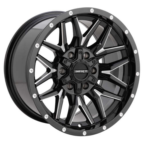 Impact Offroad 819 Gloss Black with Milled Spoke Edges
