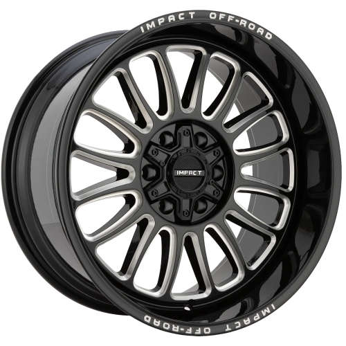 Impact Offroad 834 Gloss Black with Milled Spoke Windows