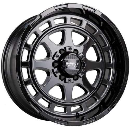 Impact Offroad 905 Gloss Black with Milled Spoke Windows