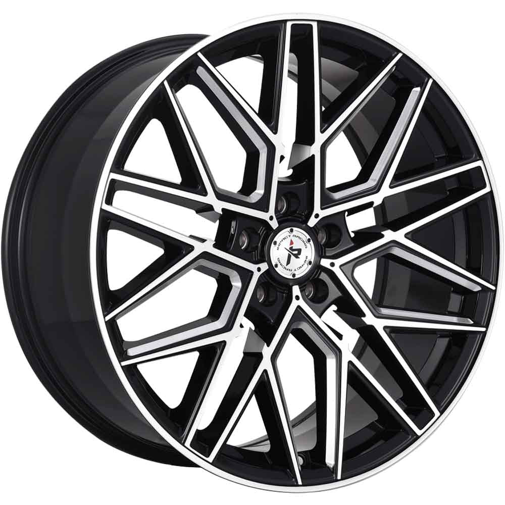 Impact Racing 602 Gloss Black with Machined Spoke Faces and Milled Accents