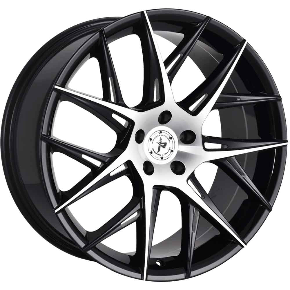 Impact Racing 603 Gloss Black with Machined Spoke Faces and Milled Accents