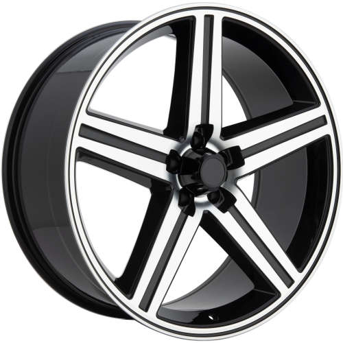 Impact Replicas Iroc Gloss Black with a Machined Spoke Face