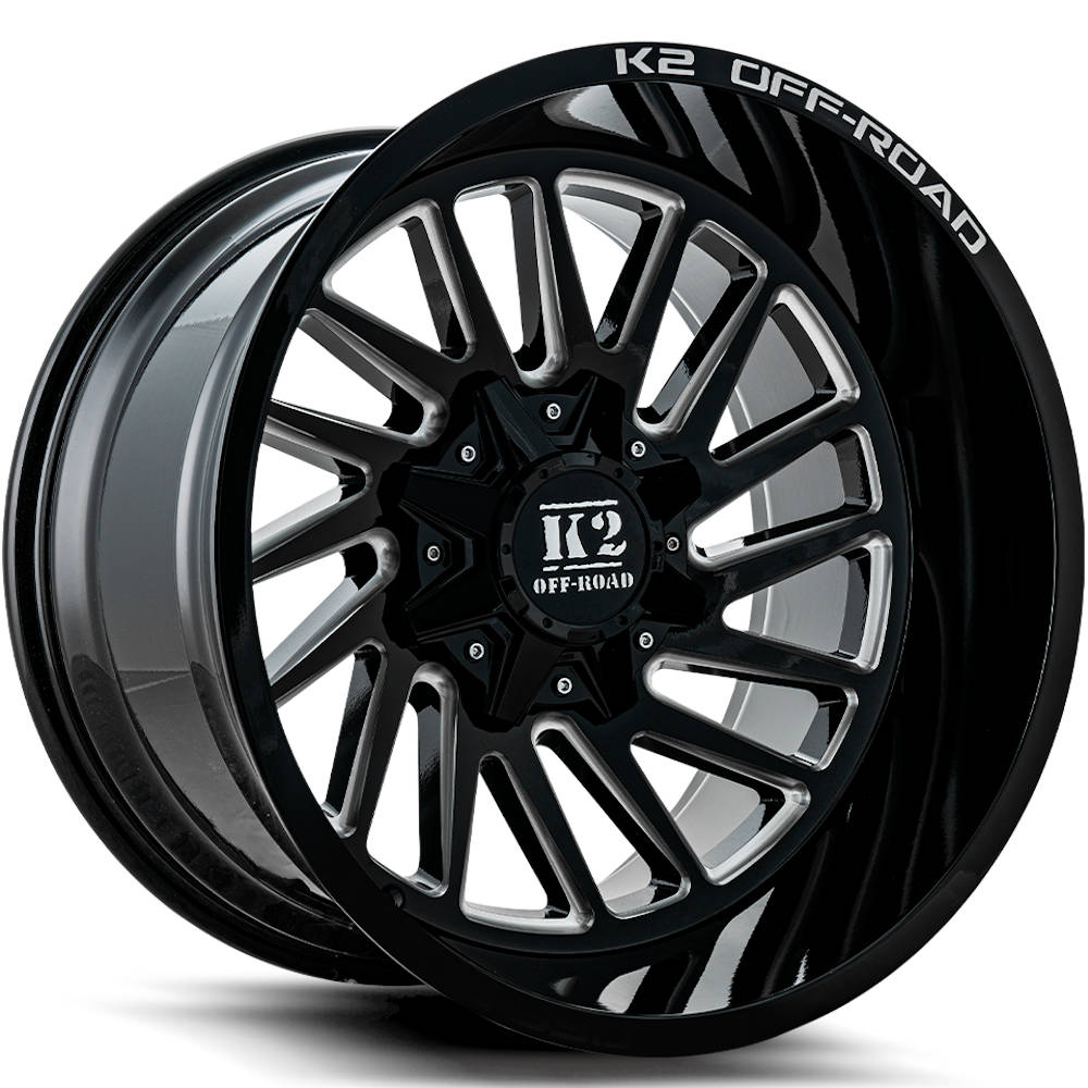 K2 Offroad Razorback Gloss Black with Milled Spoke Windows Wheel