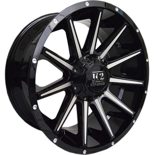 K2 Offroad Tanker Gloss Black with Milled Spoke Faces and Lip Accents