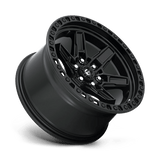 Fuel 1PC Kicker 17x9 +12mm Matte Black with Simulated Beadlock