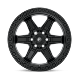 Fuel 1PC Kicker 17x9 +12mm Matte Black with Simulated Beadlock