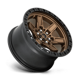 Fuel 1PC D699 KICKER 17x9 +12mm Matte Bronze Black Bead Ring