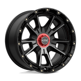 KMC KM100 SYNC 17x9 -12mm Satin Black with Gray Tint