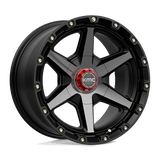 KMC KM101 TEMPO 17x9 -12mm Satin Black with Gray Tint
