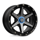 KMC KM101 TEMPO 17x9 -12mm Satin Black with Gray Tint