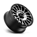 KMC KM542 17x8 +35mm Satin Black with Machined Spokes