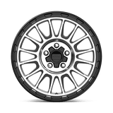 KMC KM542 17x8 +35mm Satin Black with Machined Spokes