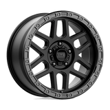KMC KM544 MESA 18x9 +25mm Satin Black With Gloss Black Lip