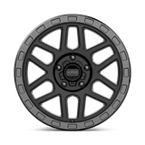 KMC KM544 17x8.5 0mm Satin Black with Gloss Black Simulated Beadlock (5x127)