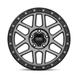 KMC KM544 18x9 +25mm Satin Black With Gray Tinted Spokes and a Simulated Beadlock