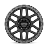 KMC KM544 Mesa 18x9 +18 Satin Black with Gloss Black Lip premium light truck wheel