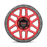 KMC KM544 MESA 17x9 +18mm Candy Red with Black Lip
