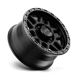 KMC KM544 MESA 17x9 -12mm Satin Black with Gloss Black Lip